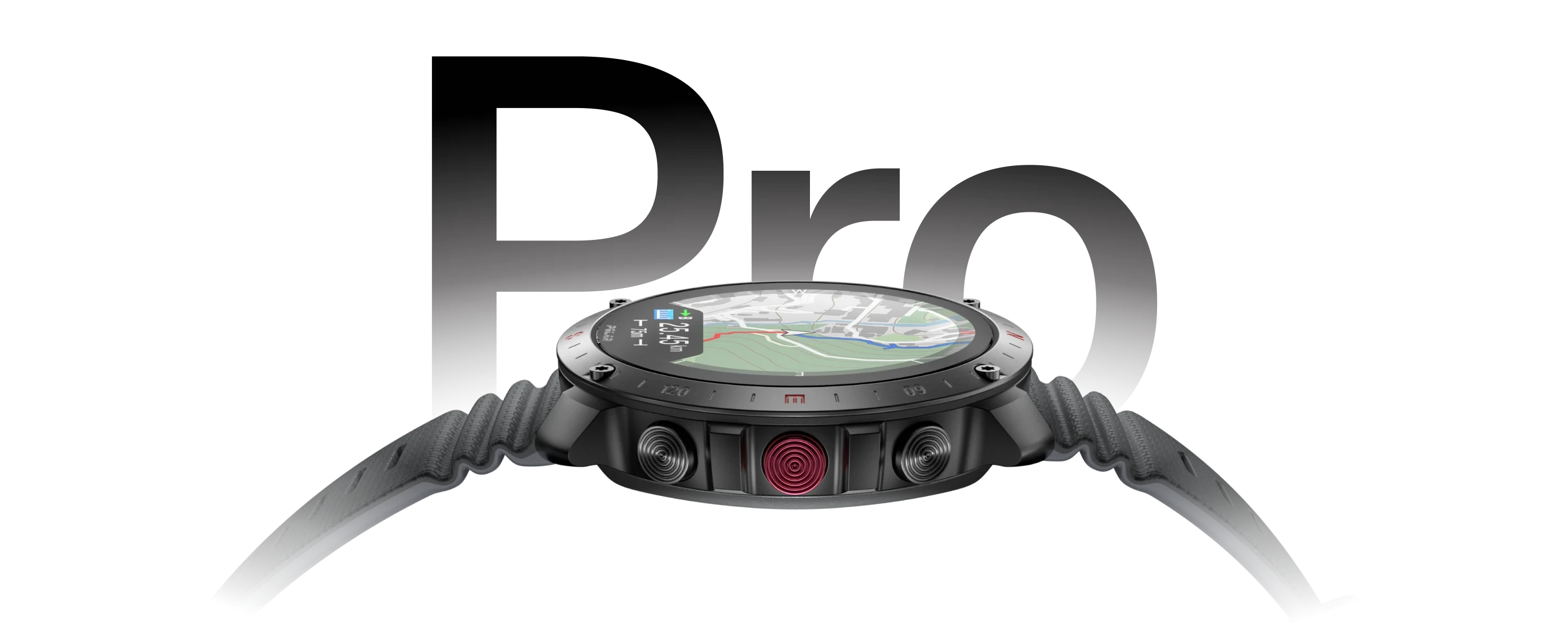 Išmanusis laikrodis Polar Grit X2 Pro, Nerūdijančio plieno korpusas su pilkos spalvos silikoniniu dirželiu aprašymas - Prekės nuotrauka