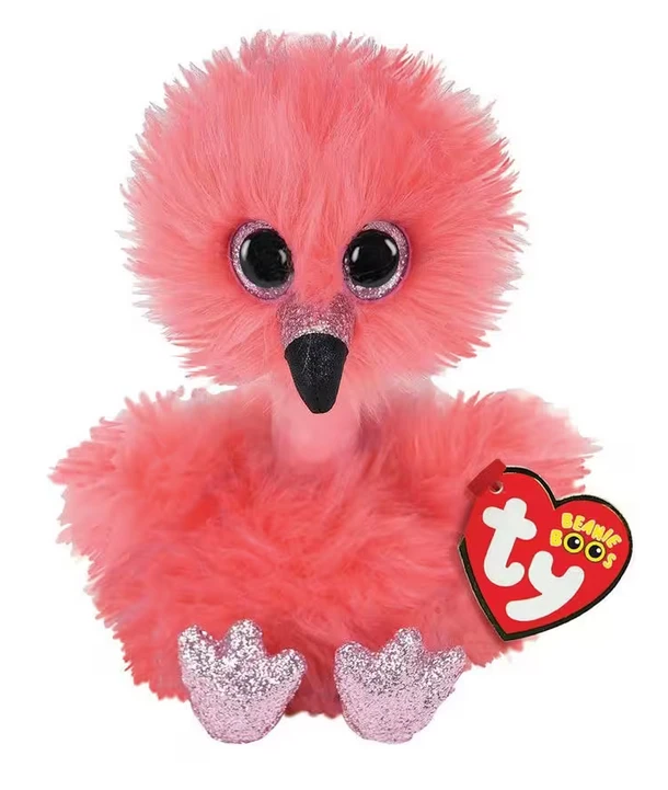 TY Pliušinis žaislas - flamingas, 15 cm aprašymas - Prekės nuotrauka