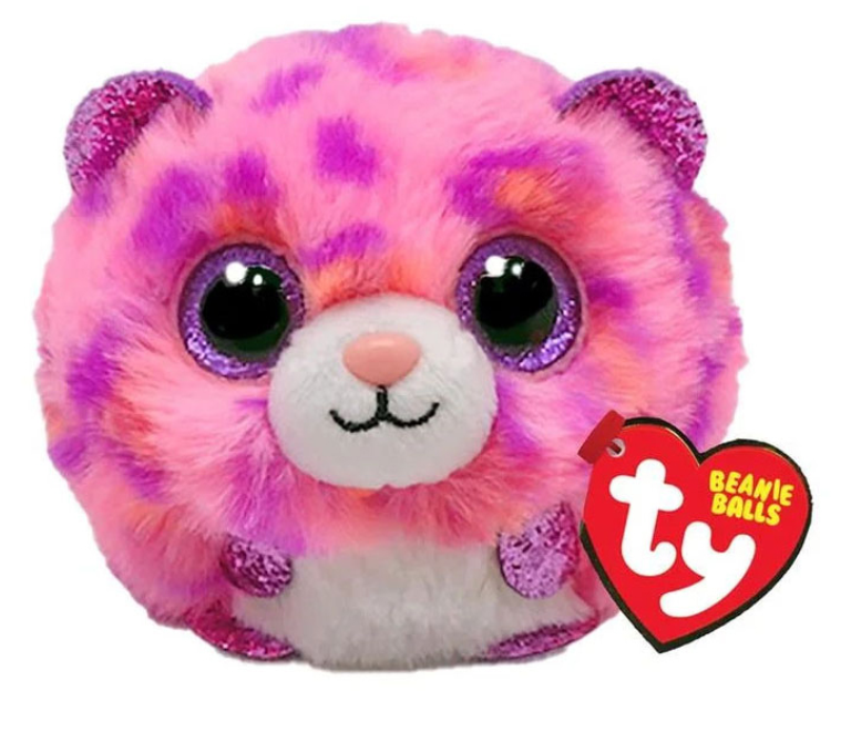 TY Beanie Balls Pliušinis žaislas - rožinis leopardas, 8.5 cm aprašymas - Prekės nuotrauka