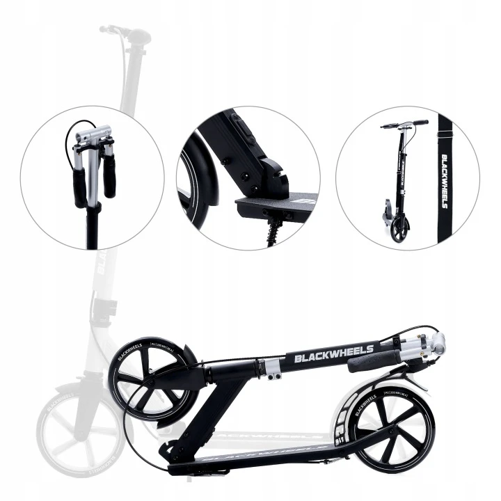 Paspirtukas Blackwheels Orio, Juodas aprašymas - Prekės nuotrauka
