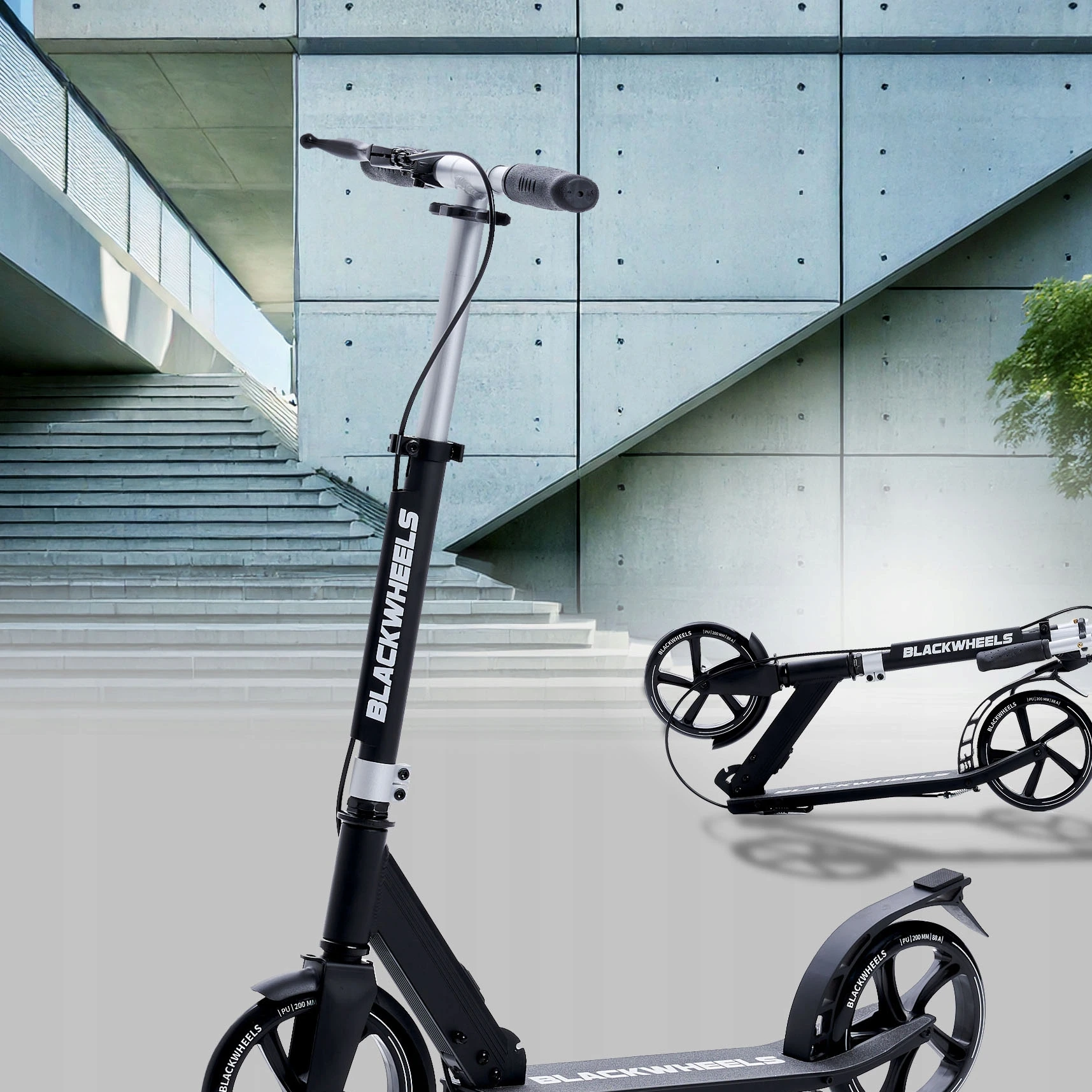 Paspirtukas Blackwheels Orio, Juodas aprašymas - Prekės nuotrauka