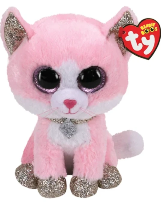 TY Beanie Boos Pliušinis žaislas - rožinis kačiukas, 23 cm aprašymas - Prekės nuotrauka