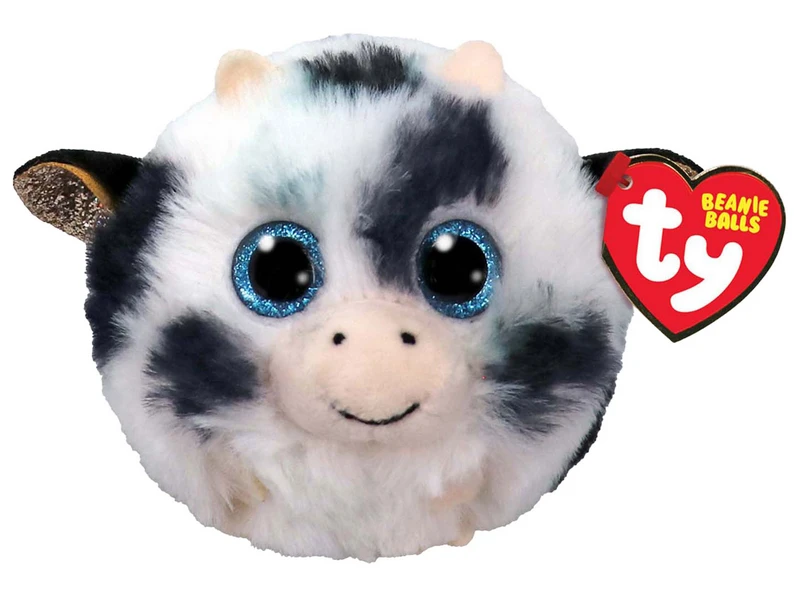 TY Beanie Balls Pliušinis žaislas - karvė, 10 cm aprašymas - Prekės nuotrauka