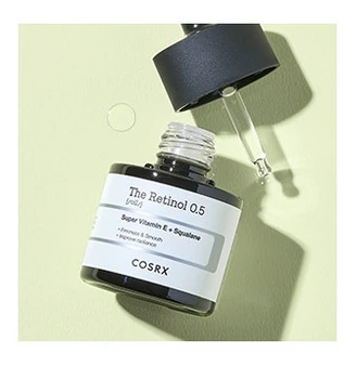 Cosrx Retinol Oil 0.5 Super Vitamin E + Squalane Veido aliejus su retinoliu, 20 ml aprašymas - Prekės nuotrauka