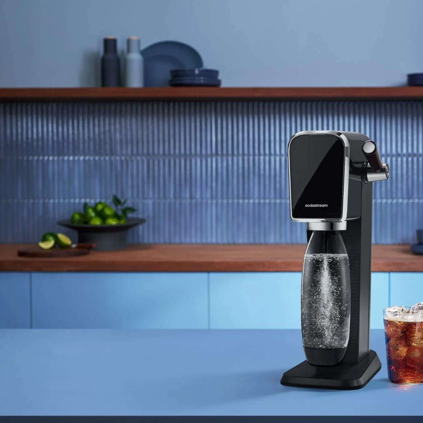 Gazuotų gėrimų gaminimo aparatas SodaStream Art, Juodas | Mirinda rinkinys (buteliukas + cilindras + Mirinda sirupas) aprašymas - Prekės nuotrauka