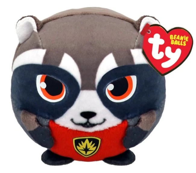 TY Beanie Balls Pliušinis žaislas - Marvel Rocket, 10 cm aprašymas - Prekės nuotrauka