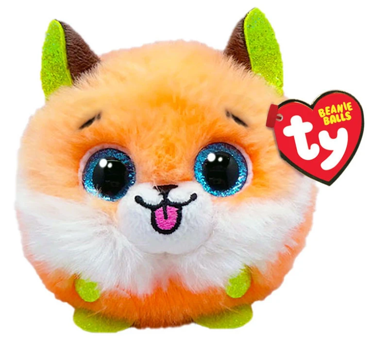 TY Beanie Balls Pliušinis žaislas - oranžinė lapė, 10 cm aprašymas - Prekės nuotrauka