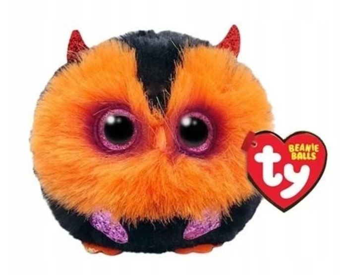 TY Beanie Balls Pliušinis žaislas - oranžinė pelėda, 10 cm aprašymas - Prekės nuotrauka
