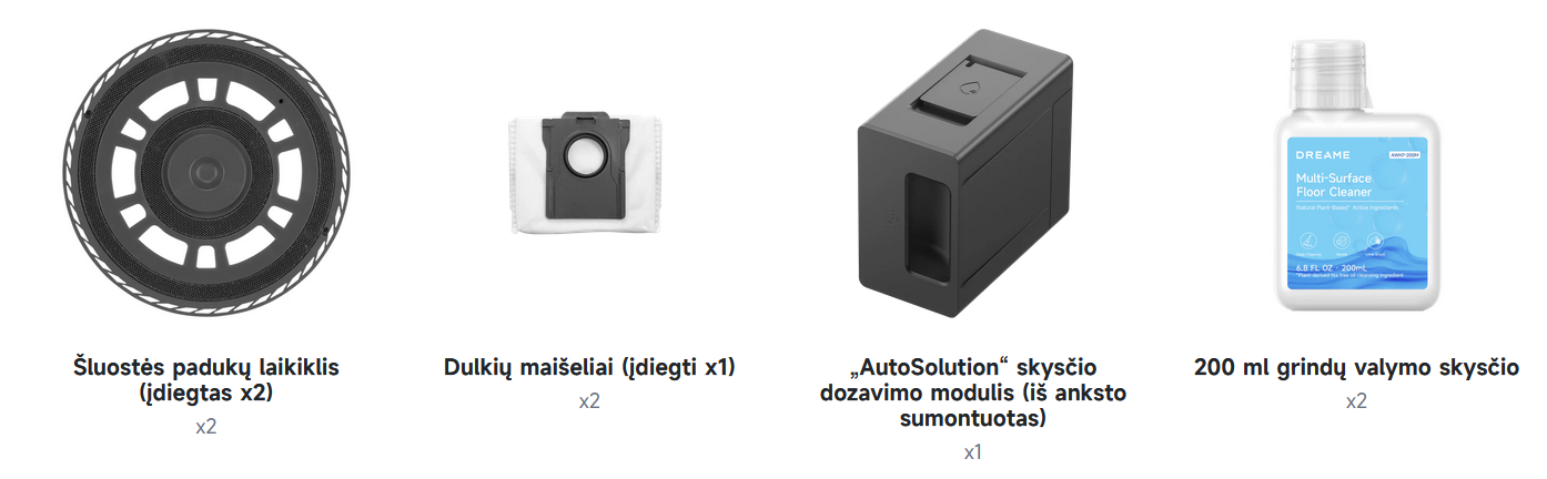 Dulkių siurblys - robotas Dreame L50s Pro Ultra, Baltas aprašymas - Prekės nuotrauka