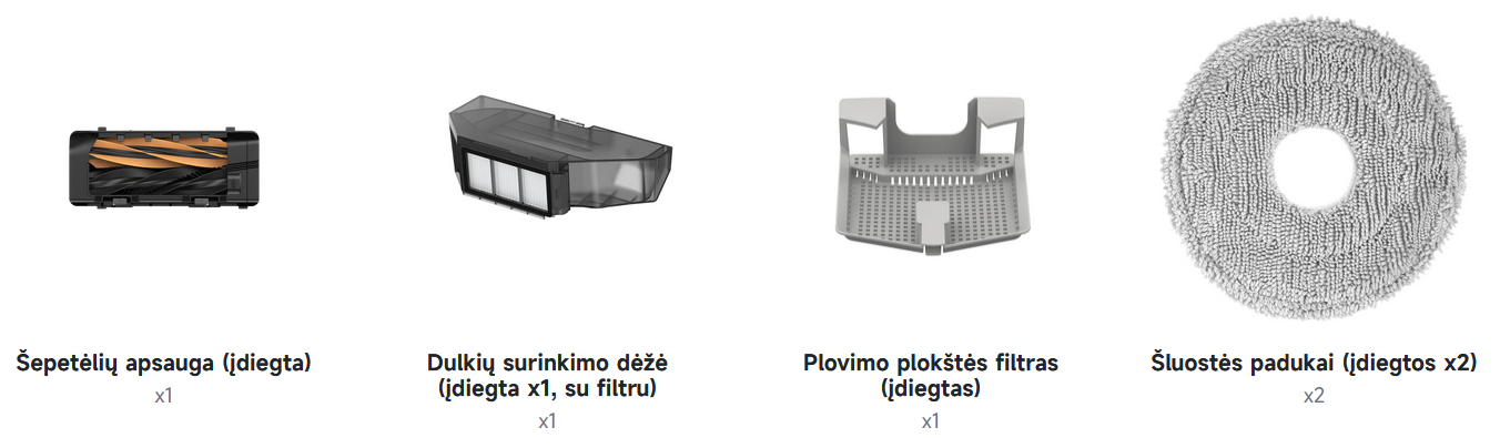 Dulkių siurblys - robotas Dreame L50s Pro Ultra, Baltas aprašymas - Prekės nuotrauka