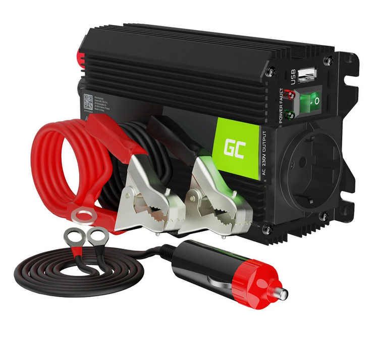 Green Cell PRO automobilio maitinimo inverteris nuo 24V iki 230V 300W / 600W su USB aprašymas - Prekės nuotrauka