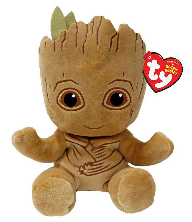 TY Pliušinis žaislas - Marvel Groot, 15 cm aprašymas - Prekės nuotrauka