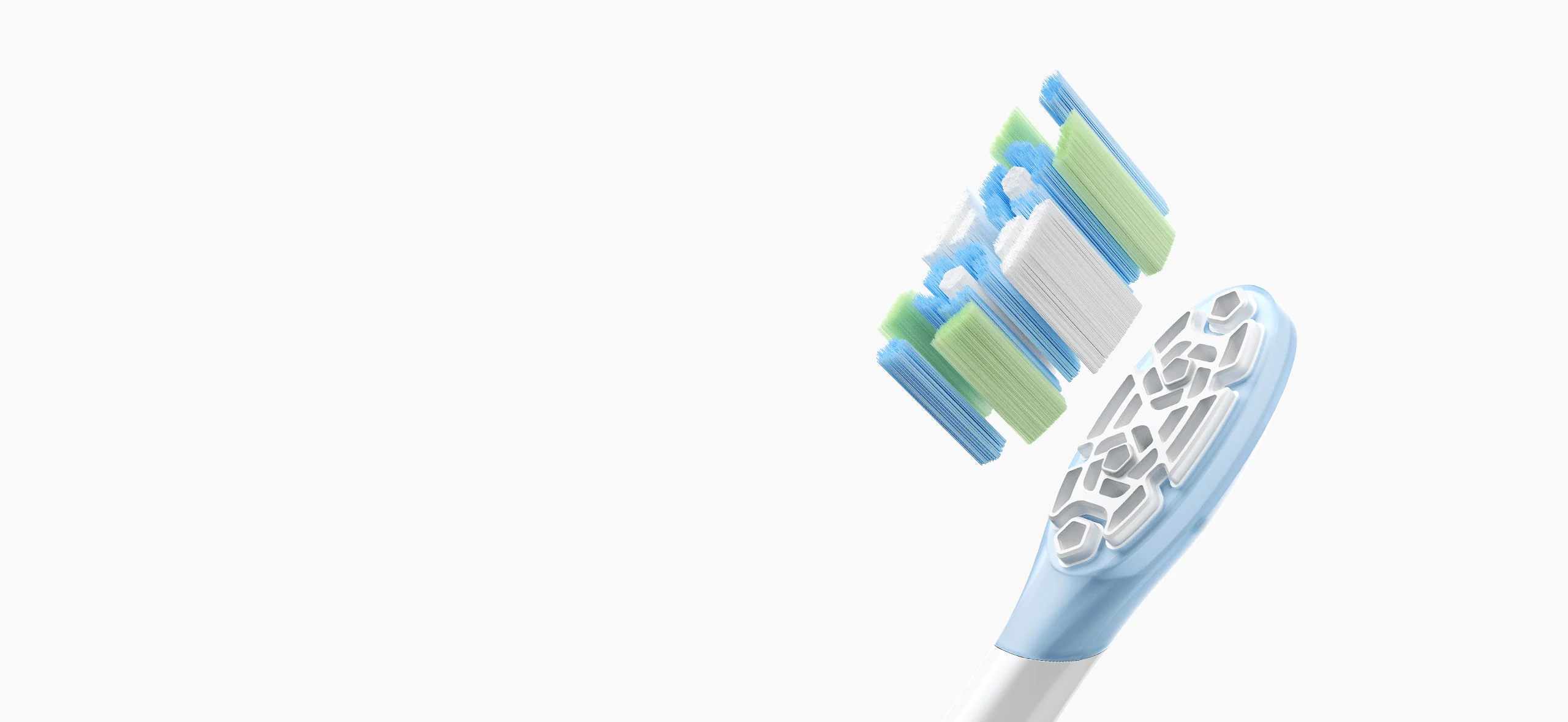 Xiaomi Oscillation (Clean) Elektrinio dantų šepetėlio keičiamų galvučių rinkinys, 3 vnt. aprašymas - Prekės nuotrauka