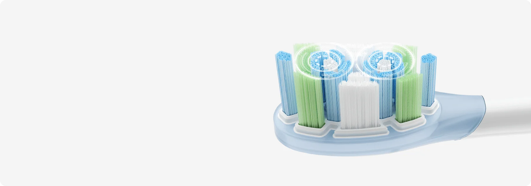 Xiaomi Oscillation (Clean) Elektrinio dantų šepetėlio keičiamų galvučių rinkinys, 3 vnt. aprašymas - Prekės nuotrauka