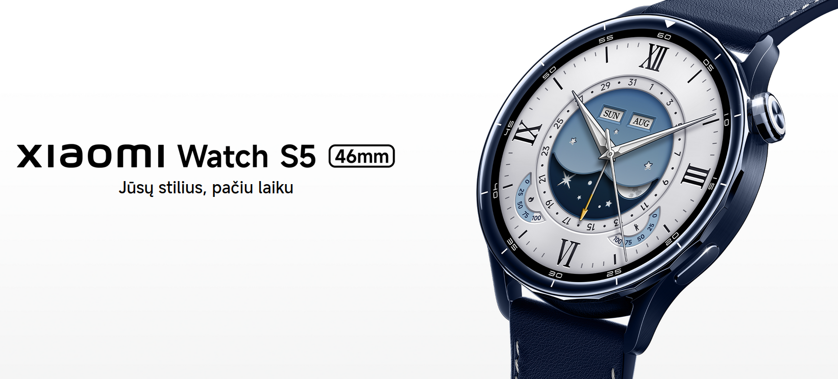 Išmanusis laikrodis XIAOMI Watch S5 46 mm, Mėlynas aprašymas - Prekės nuotrauka