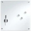 MEMO stiklo magnetinė lenta, balta+3 magnetukai, 40x40 cm, ZELLER