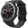 Išmanusis laikrodis Amazfit T-Rex 3, Nerudijančio plieno korpusas su onikso spalvos silikoniniu dirželiu