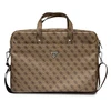 Dėklas kompiuteriui 16" Guess Saffiano 4G Hot Stamp Triangle Logo rudos spalvos
