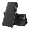 Hurtel Eco Leather View Xiaomi Redmi Note 12 Pro+ atverčiamas su stoveliu dėklas telefonui juodos spalvos