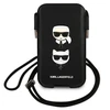 Karl Lagerfeld krepšys telefonui KLHCP12LOPHKCK 6,7" juodos spalvos hardcase Saffiano Ikonik Karl&amp;Choupette Head