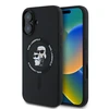 Apple iPhone 16 Plus Karl Lagerfeld Silicone Karl&Choupette Ring MagSafe (KLHMP16MSCMKCRHK) dėklas telefonui juodos spalvos