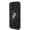 Apple iPhone 16 Plus Karl Lagerfeld Silicone Karl&Choupette Ring MagSafe (KLHMP16MSCMKCRHK) dėklas telefonui juodos spalvos