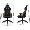 Žaidimų kėdė Huzaro Force 6.2 RGB, Juodos spalvos
