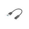 LANBERG AD-UC-UA-03 adapteris USB TYPE-C F - USB Type-A M 15cm Juodas