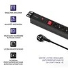 QOLTEC 53993 Apsauga nuo viršįtampių CB Qoltec skirta RACK 19 16A 1U PDU 6xSCHUKO 2m