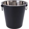 Excellent Houseware Juoda plieno kibiras ledui, butelis šampano, vynas, spiritas ledui