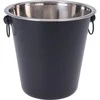 Excellent Houseware Juoda plieno kibiras ledui, butelis šampano, vynas, spiritas ledui
