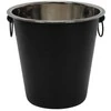 Excellent Houseware Juoda plieno kibiras ledui, butelis šampano, vynas, spiritas ledui