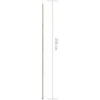 Uždangos nuo saulės stulpas, 250cm, galvanizuotas plienas