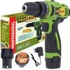Akumuliatorinis suktuvas - gręžtuvas ProCraft PA12Li Compact, 12 V, 2x1.5 Ah