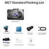 AZDOME M27 DVR 2K raiška, GPS, WIFI, 3 colių IPS ekranas, automobilių įrašymo įrenginys, 24 val. parkavimo stebėjimas