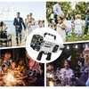 Elektrinis muilo burbulų SPACE ROCKET mašina/šautuvas, 64 skylių su šviesa, juodos spalvos