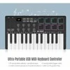 M-VAVE SMK-25 MIDI Keyboard Controller – 25 klavišų muzikos kūrimo kontroleris su 8 RGB pad’ais ir Bluetooth