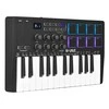 M-VAVE SMK-25 MIDI Keyboard Controller – 25 klavišų muzikos kūrimo kontroleris su 8 RGB pad’ais ir Bluetooth