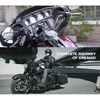 Universalūs galinio vaizdo ilgi veidrodėliai Harley Road Street Glide Sportster Dyna 8mm