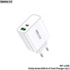 Tinklo įkroviklis 65W USB + USB-C Remax Kiddy Series RP-U125 baltos spalvos