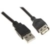 LANBERG CA-USBE-10CC-0050-BK extension cable USB 2.0 AM-AF 5m juodas