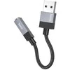 Adapteris AUX USB A (male) to Jack 3,5 mm (female) Hoco UPA32D juodas