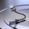 Adapteris AUX USB A (male) to Jack 3,5 mm (female) Hoco UPA32D juodas