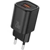 FONENG wall charger EU70 PD 20W 1xUSB-C + 1xUSB QC3.0 Juodas