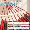 Anyoo lauko hamakas su skersiniu strypu, 210 x 150 cm, 200 kg, raudonas, AY-Stripes-Hammock-red-40