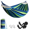 Anyoo lauko medvilninis hamakas su tvirtinimo diržais, 270 x 152 cm, 200 kg, žalias, AY-Stripe-Hammock-žalias-40
