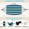 Anyoo lauko medvilninis hamakas su tvirtinimo diržais, 270 x 152 cm, 200 kg, žalias, AY-Stripe-Hammock-žalias-40
