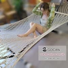 GOCAN lauko siūlų hamakas 200 x 132 cm, medvilninė tinklelio konstrukcija, dvivietis NH01