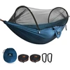 NatureFun turistinis hamakas su tinkleliu nuo vabzdžių, 2,74 x 1,4 m, 300 kg, mėlynas, NFNY/275140SK