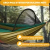 NATUREFUN ultralengvas turistinis hamakas su tinkleliu nuo vabzdžių, 2,75 x 1,4 m, 300 kg, NFNY/275140SK